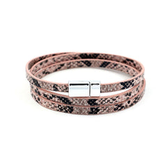 Pink Serpentine Layered 0.2'' Bracelet