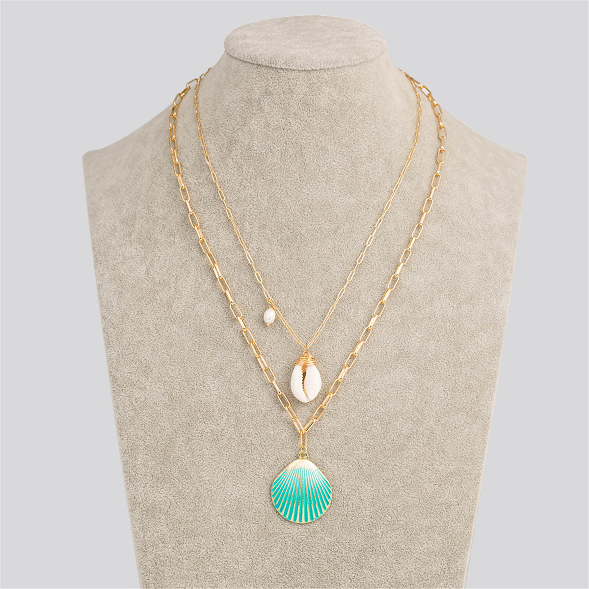 Pearl & 18K Gold-Plated Layered Necklace