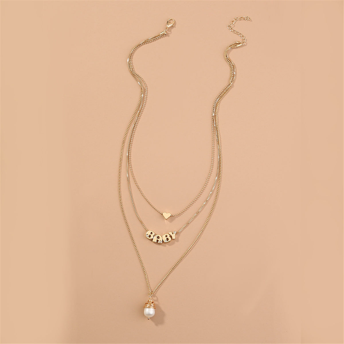 Pearl & Cubic Zirconia 'Baby' Layered Pendant Necklace