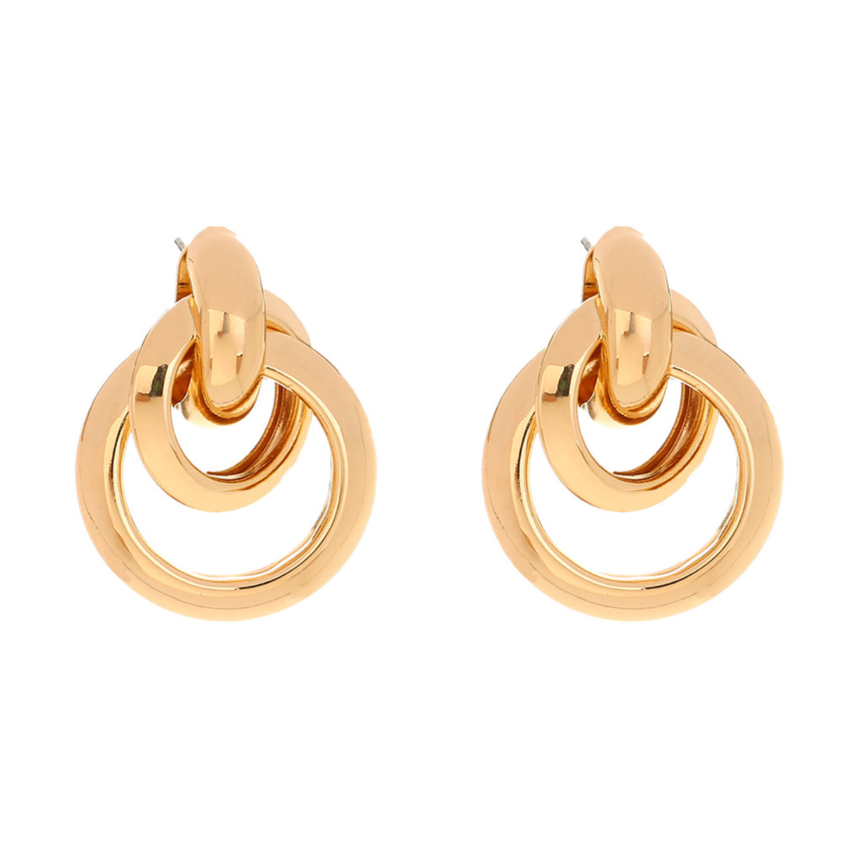 18K Gold-Plated Layered Drop Earrings