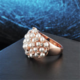 cubic zirconia & Imitation Pearl Promise Ring - streetregion