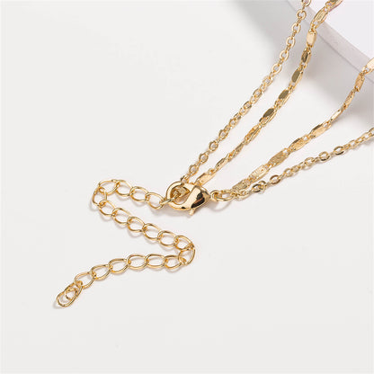 Pearl and Resin 18K Gold-Plated Pin Drop Layered Necklace, gold pendant necklace for women, styled look