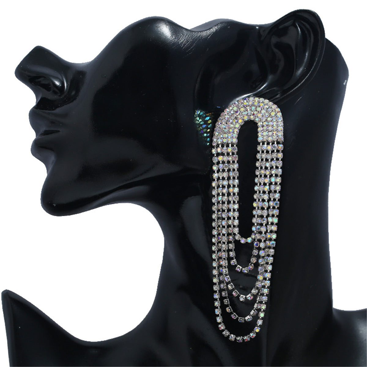 Cubic Zirconia & 18K Gold-Plated Layered Drop Earrings