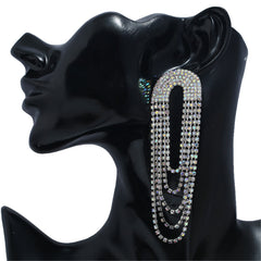 Cubic Zirconia & 18K Gold-Plated Layered Drop Earrings