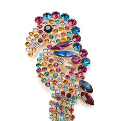Rainbow Crystal & Cubic Zirconia Woodpecker Tassel Drop Earrings