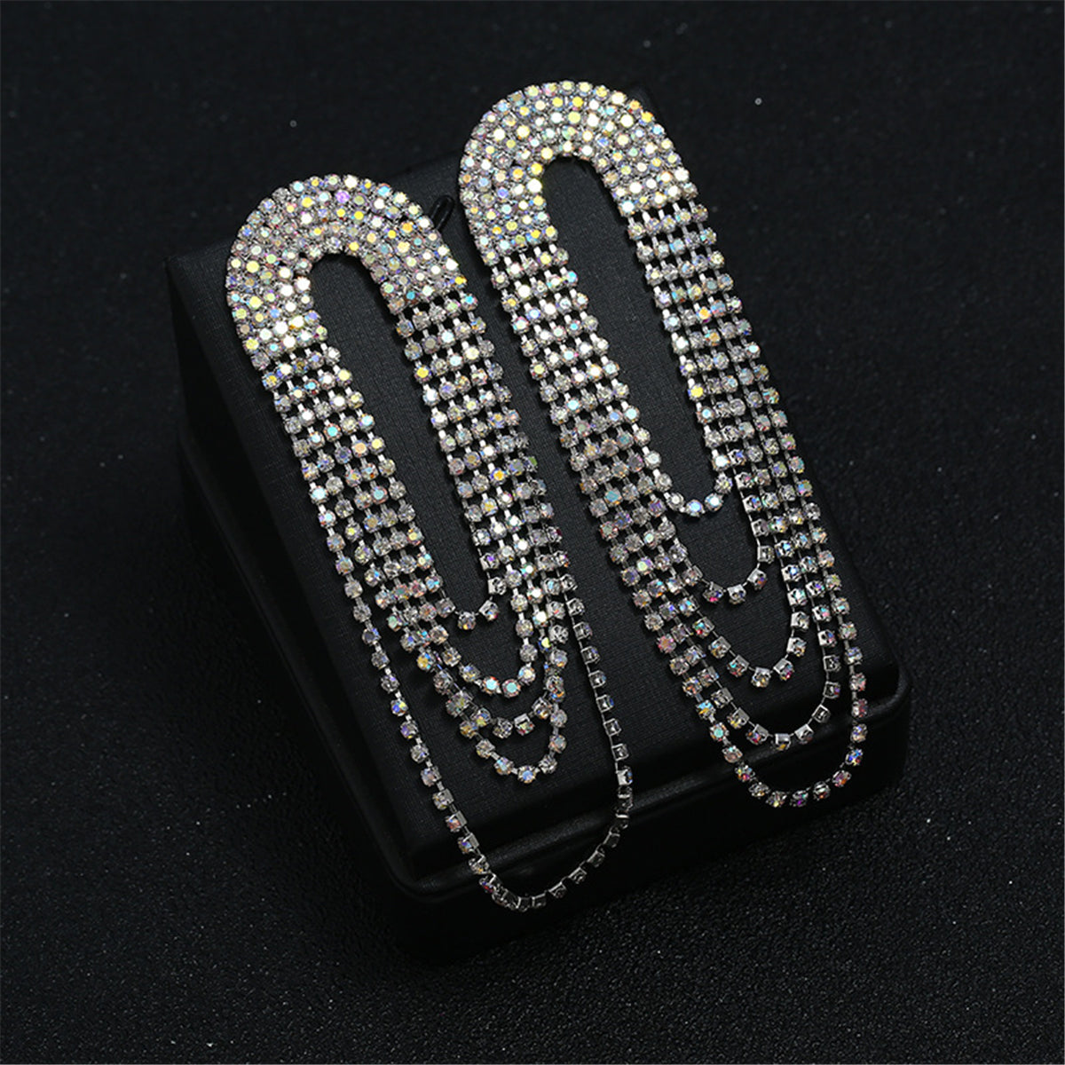 Cubic Zirconia & 18K Gold-Plated Layered Drop Earrings