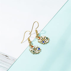 Cubic Zirconia & 18K Gold-Plated Snowflake Necklace & Drop Earrings