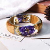 Floral Wood Bangle