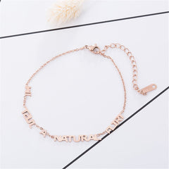 18K Rose Gold-Plated 'Just A Natural Flirt' Anklet