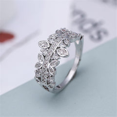 Cubic Zirconia Botany Wide-Band Ring