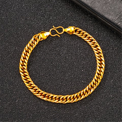 24K Gold-Plated Figaro Link Bracelet