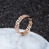 18k Rose Gold-Plated Great Wall Band - streetregion