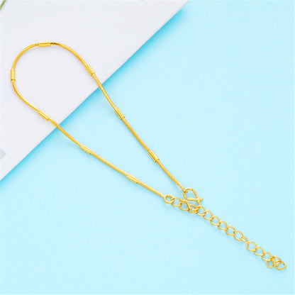 24K Gold-Plated Bamboo Station Bracelet, gold bracelet for women, dainty minimalist design, styled look