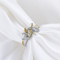 Cubic Zirconia & Two-Tone Fairy Ring