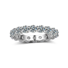 Crystal & Silver-Plated Eternity Band - streetregion