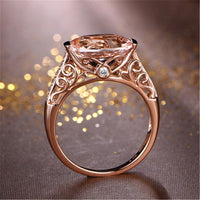 Cubic Zirconia & 18k Rose Gold-Plated Oval Eternity Ring - streetregion