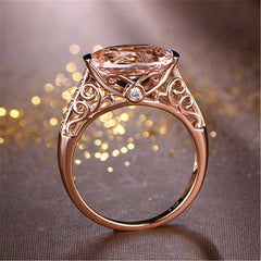 Cubic Zirconia & 18k Rose Gold-Plated Oval Eternity Ring - streetregion