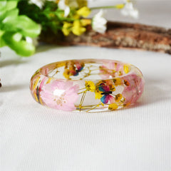 Yellow Dried Flower Bangle