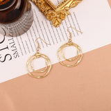 18k Gold-Plated Stacked Twist Hoop Drop Earrings