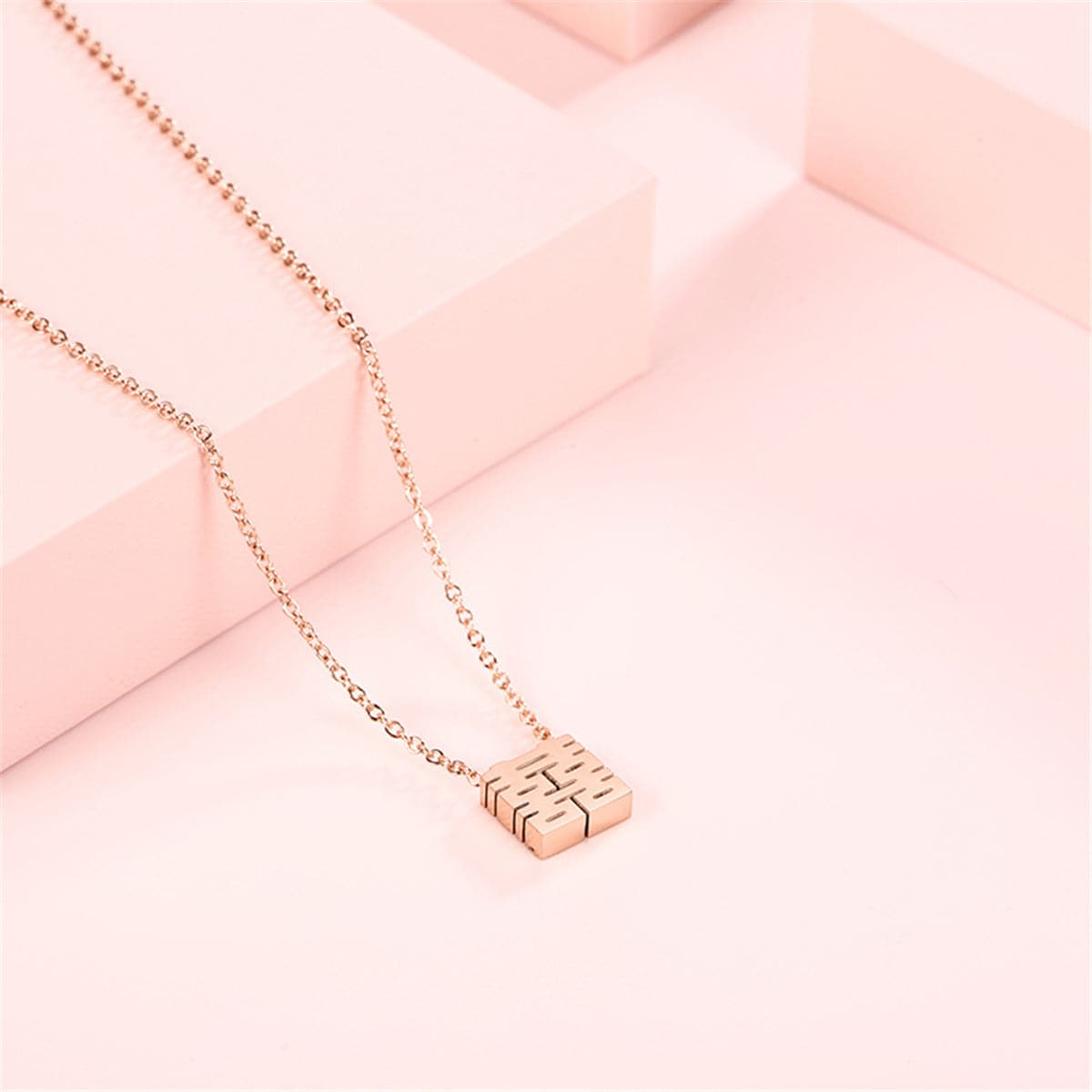 18K Rose Gold-Plated Happiness Symbol Pendant Necklace