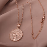 18k Rose Gold-Plated German Coin Pendant Necklace