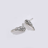 Cubic Zirconia & Sterling Silver Wing Stud Earrings