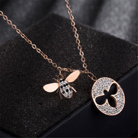 cubic zirconia & 18k Rose Gold-Plated Pendant Necklace - streetregion