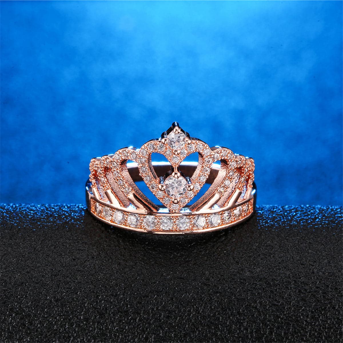 cubic zirconia & 18k Rose Gold-Plated My Queen Statement Ring - streetregion