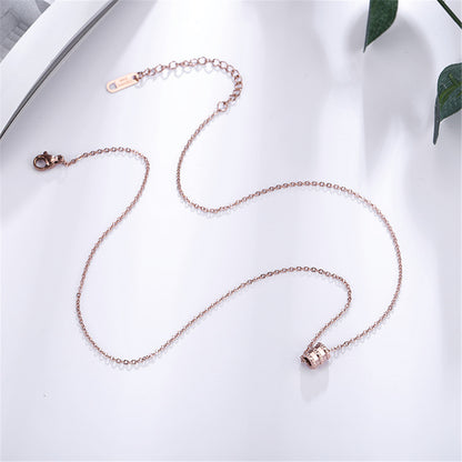 18K Rose Gold-Plated Coil Pendant Necklace, rose gold pendant necklace for women, botanical inspired, styled look