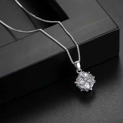 Crystal and Silver-Plated Wrapped Ball Pendant Necklace, silver pendant necklace for women, lifestyle look