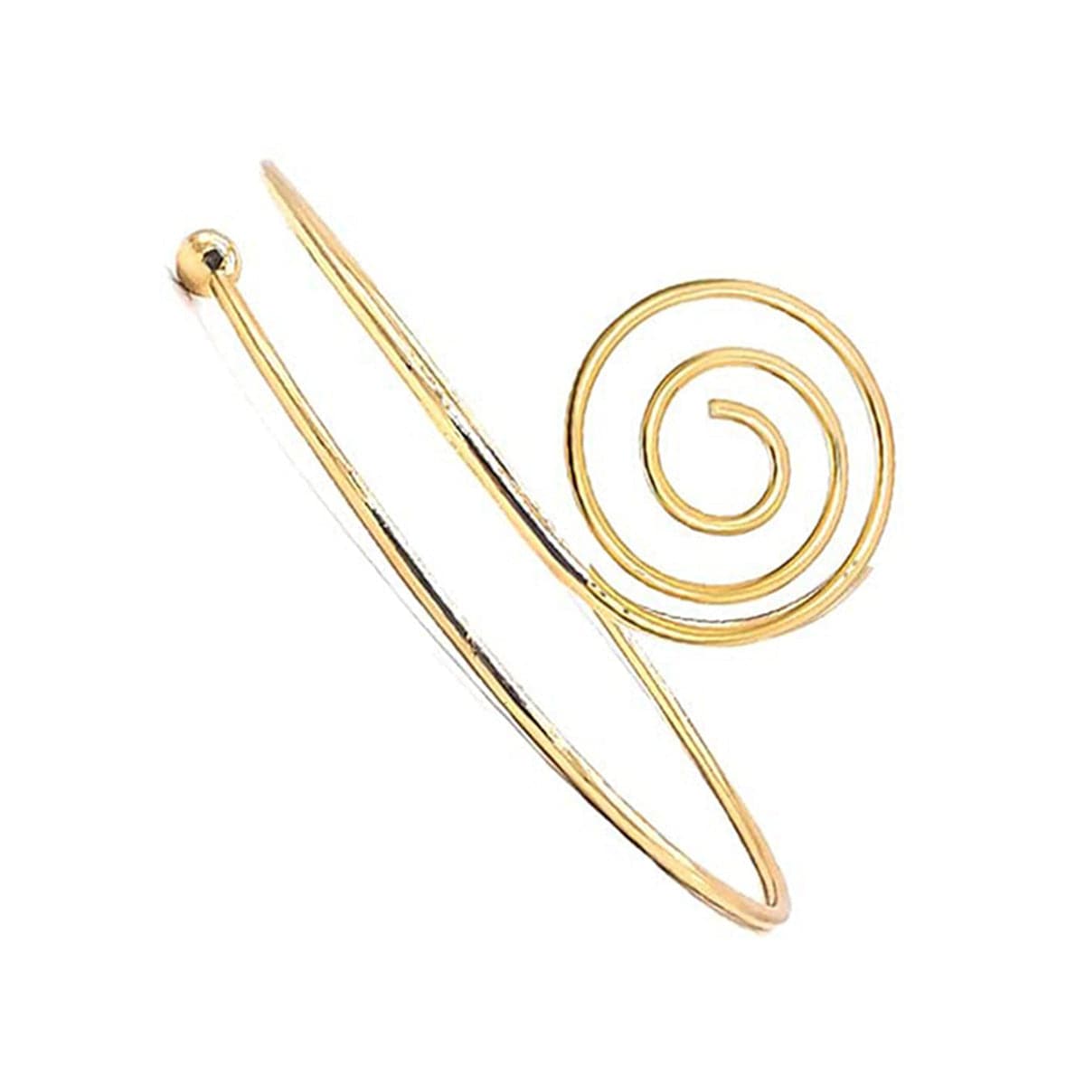 18K Gold-Plated Swirl Arm Cuff, everyday style, side view