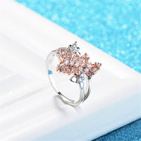 Cubic Zirconia & Two-Tone Butterfly Ring