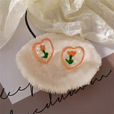 Pearl & Resin Floral Heart Stud Earrings