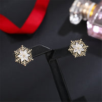Crystal & 18k Gold-Plated Snowflake Stud Earrings