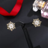 Crystal & 18k Gold-Plated Snowflake Stud Earrings