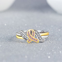 Cubic Zirconia & Two-Tone Ribbon Ring