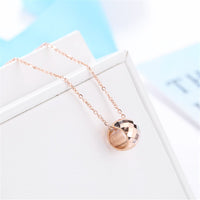 18k Rose Gold-Plated Cut Ball Pendant Necklace - streetregion