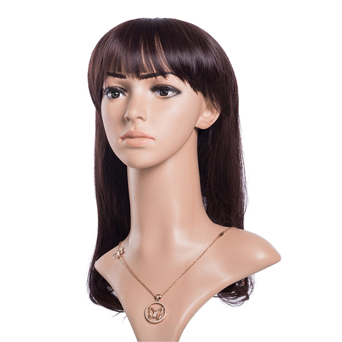 Cubic Zirconia & 18K Rose Gold-Plated Butterfly Pendant Necklace