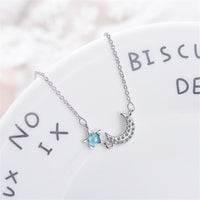 Blue Crystal & cubic zirconia Star & Moon Bracelet - streetregion