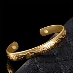 18K Gold-Plated Floral Cuff