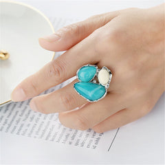 Cateye & Silver-Plated Ring