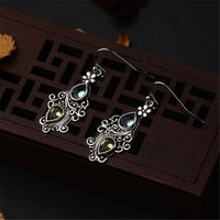 Crystal & Silver-Plated Double Pear Cut Drop Earrings - streetregion