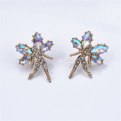 Iridescent Crystal & Cubic Zirconia Fairy Stud Earrings