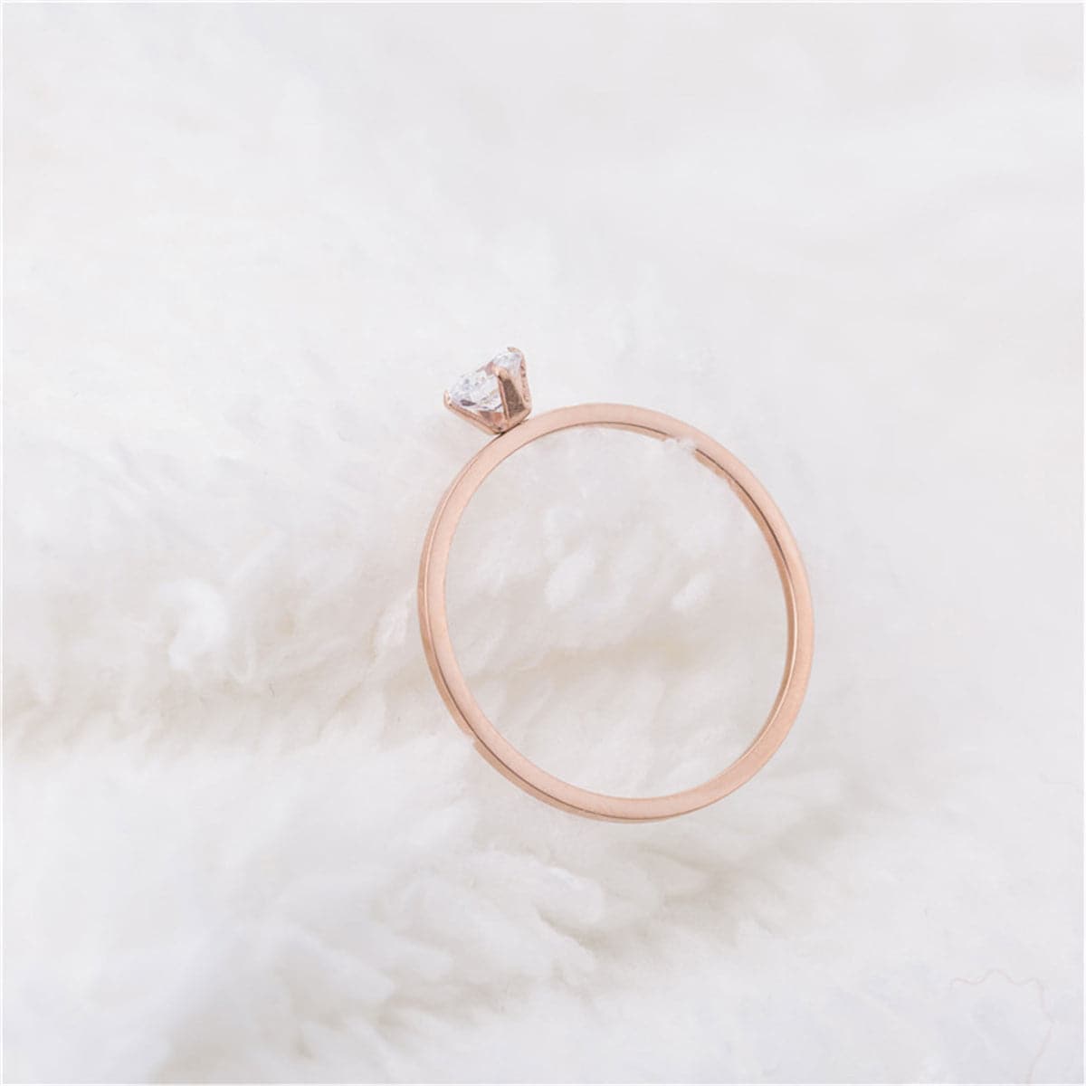 Cubic Zirconia and 18K Rose Gold-Plated Cocktail Ring, rose gold statement rings for women, lifestyle look