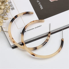 Blush Tortoise Hoop Earrings - streetregion
