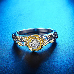 Cubic Zirconia & Two-Tone Botany Ring