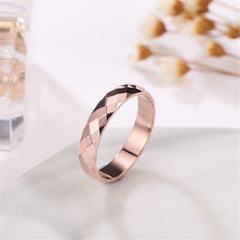 18K Rose Gold-Plated Diamond-Cut Band