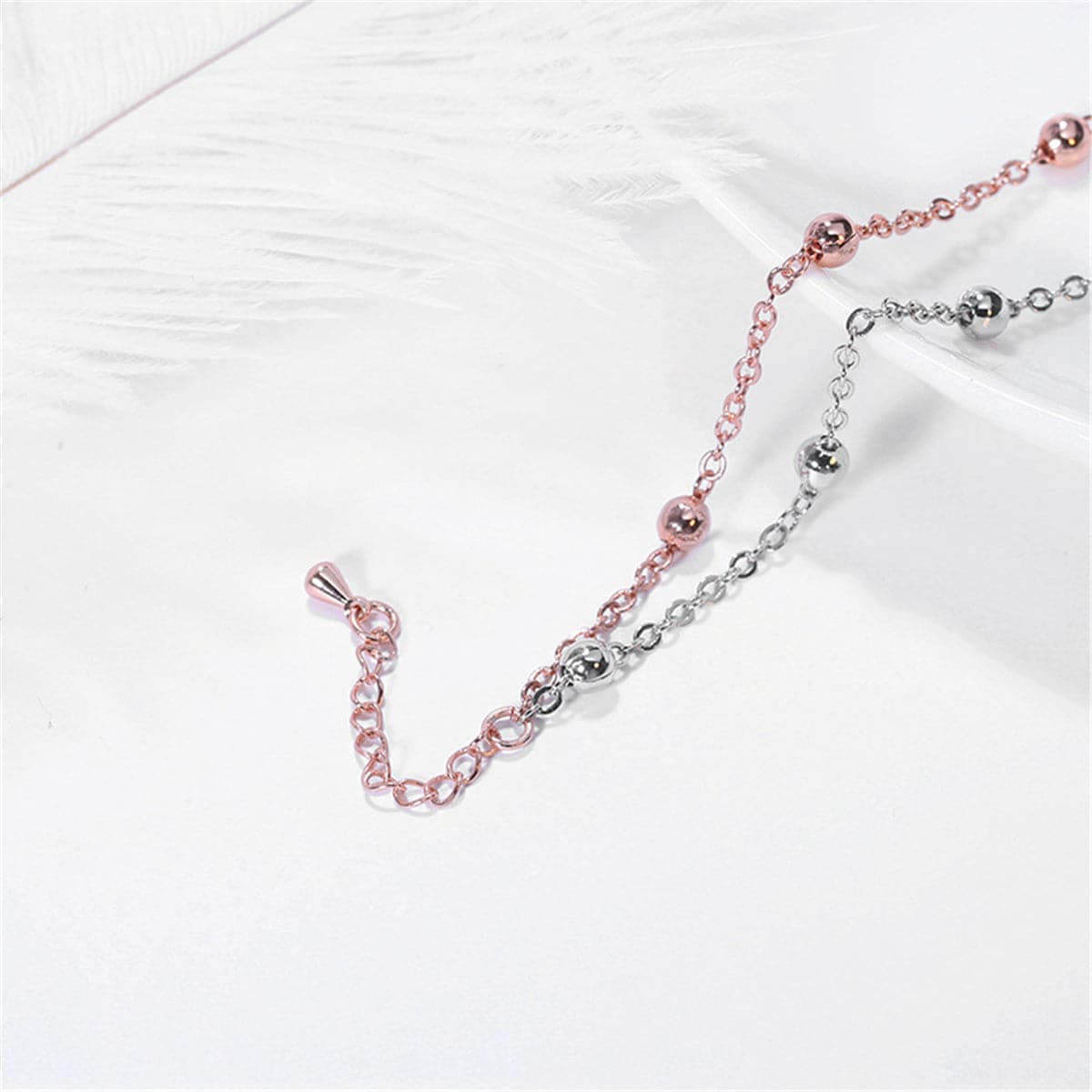 Two-Tone Layered Bead Bracelet