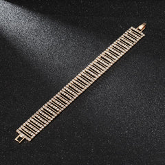 Cubic Zirconia & 18K Gold-Plated Prong Bracelet