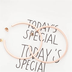 18k Rose Gold-Plated Hoop Earrings - streetregion